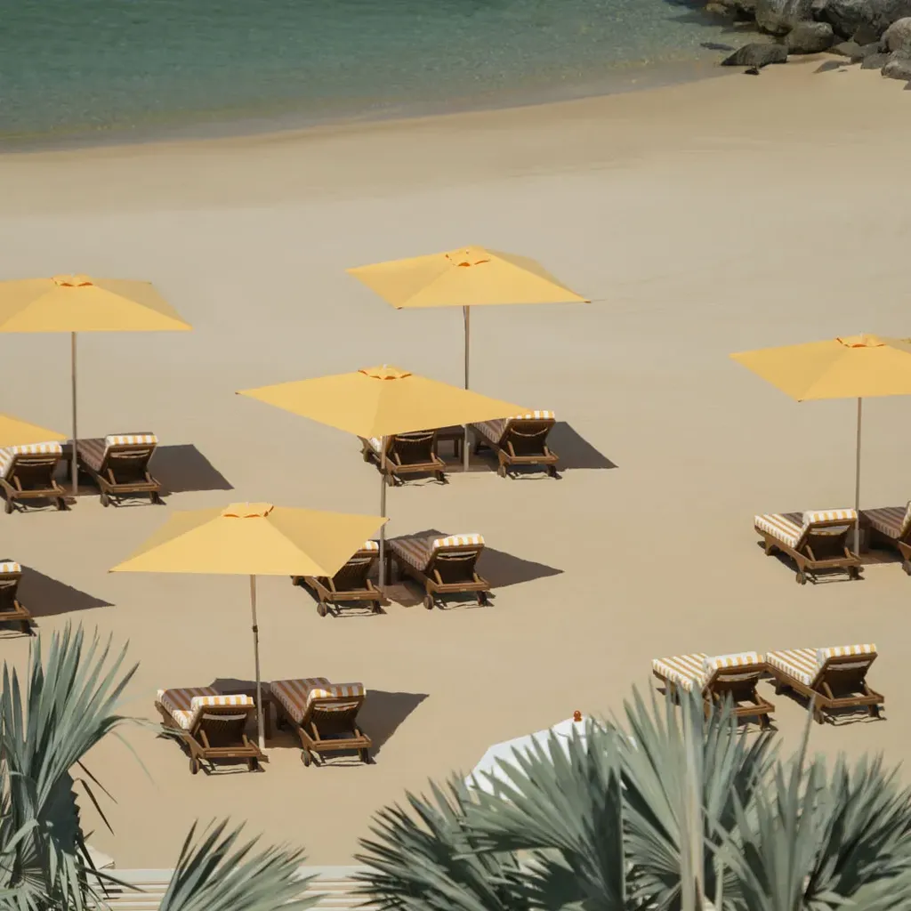 Пляж отеля Delano Dubai 5* с идеальным входом в море и отличным купанием для детей ​| Туроператор Mediolana Expert